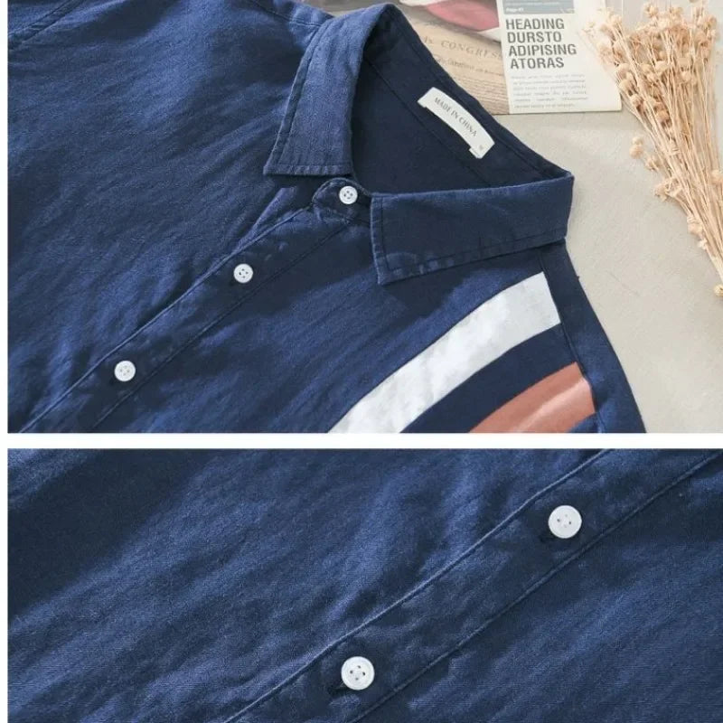 Men's Square Neck Cotton Shirt