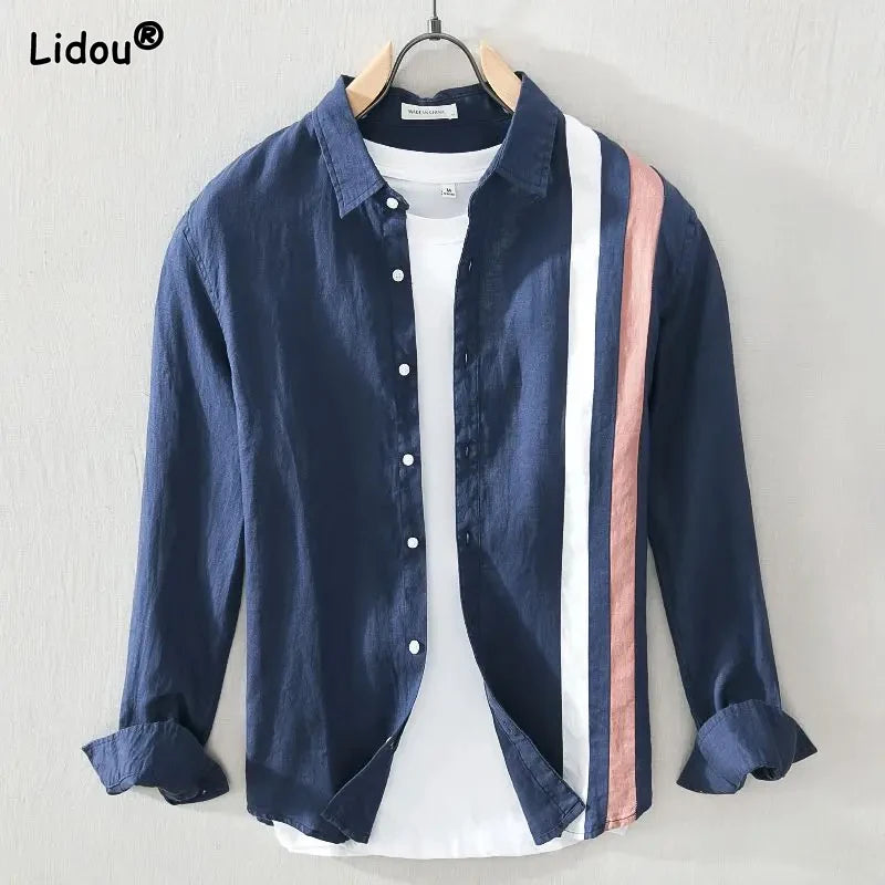 Men's Square Neck Cotton Shirt