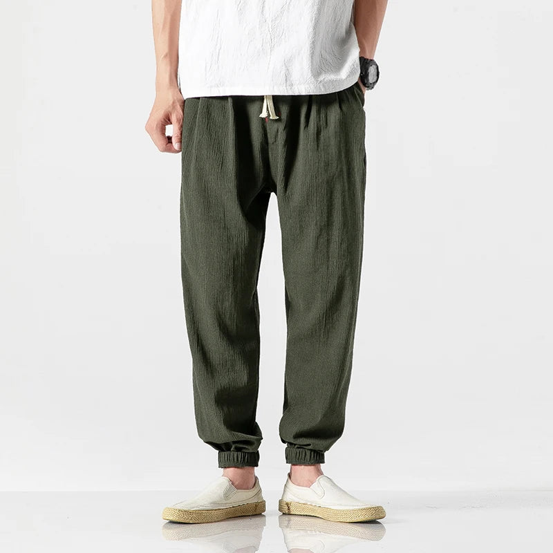 Cotton Linen Casual Harem Pants